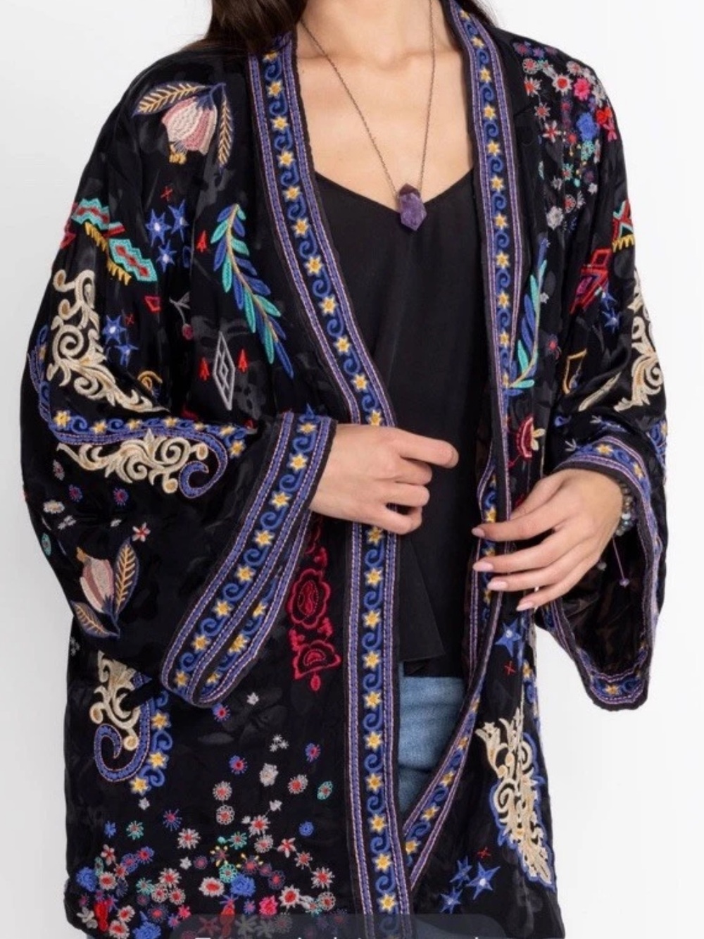 Johnny Was heavily embroidered Elletra Reversible
Kimono NWT RARE - Picture 12 of 14